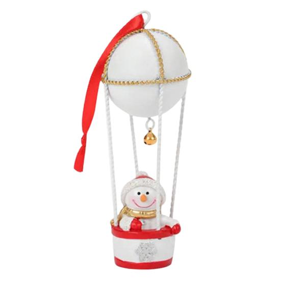 Santa Claus Deer Hot Air Balloon Ornament Iron Father Christmas Hot Air Balloon Decoration Hand-Painted Christmas Tree Decor