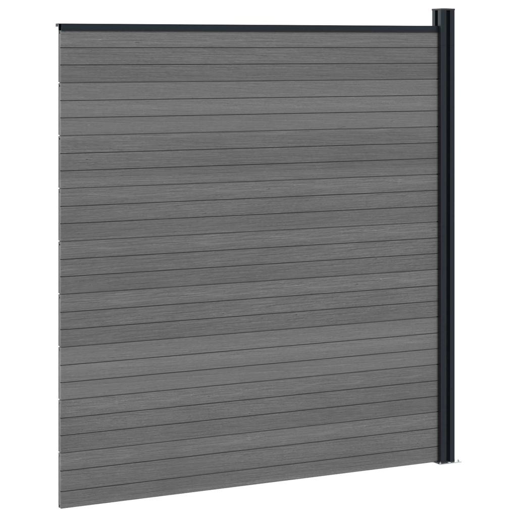 WPC and Aluminum Fence Panel Gray