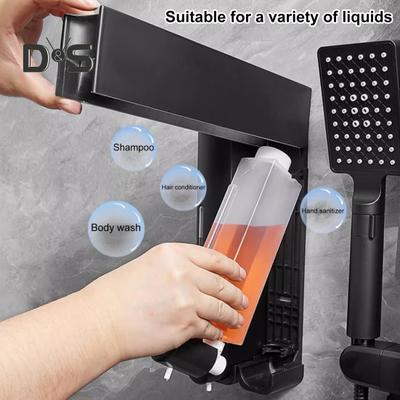 Douchezeepdispenser Punching Free Wandgemonteerde shampoo-conditionerdispenser Lekvrij Gemakkelijk bij te vullen shampoofles