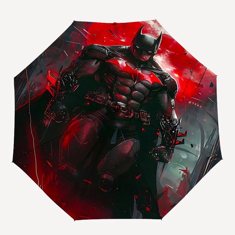 

1pc Batman Nightwing Automatic Folding Umbrella - Compact 8-Rib Design, Durable Plastic & Iron1274L