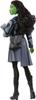 Mattel Universal Wicked Elphaba Fashion Doll Green Braided Black Removable School Uniform & Accessories Skin, Hair, Articulated,