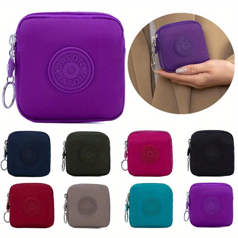 1X Nylon Zipper Coin Purse Mini Wallet for Women, Suitable for Credit Cards, Ids, Keys, And Earphones.