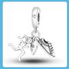 2023 New Sport Pendant 925 Sliver Running Girl Charm Beads Fit Brand Bracelet Necklace Jewelry Making Girl