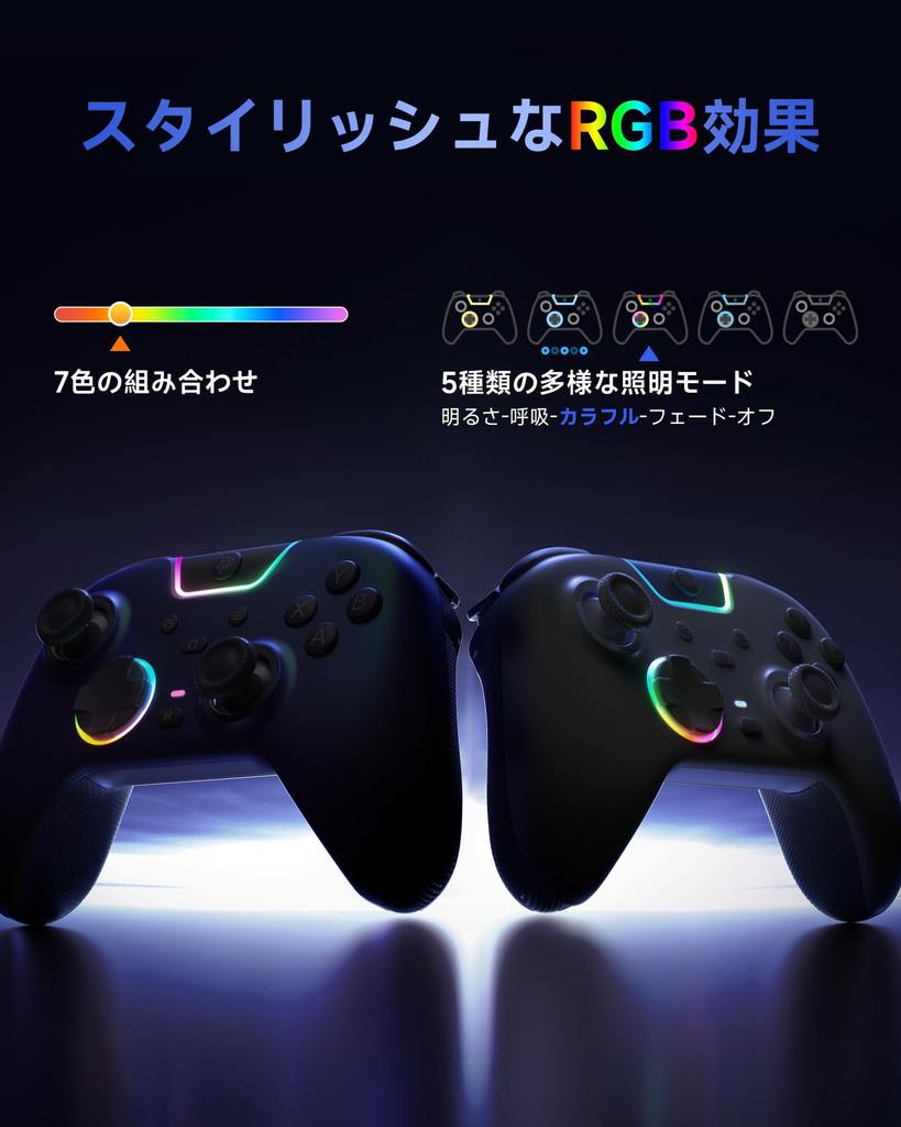 EasySMX X05PRO Wireless PC Controller with Dual-Level Hole Triggers, 1000Hz Polling Rate, RGB Backlight, Soft-Tone Buttons, for Steam Deck, Switch 2,