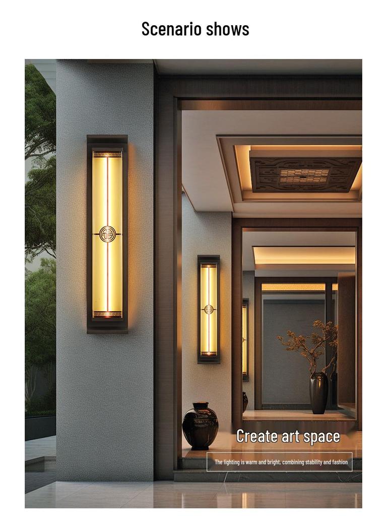 Solar Italian-Style Courtyard Wall Light – Waterproof, No Wiring Needed