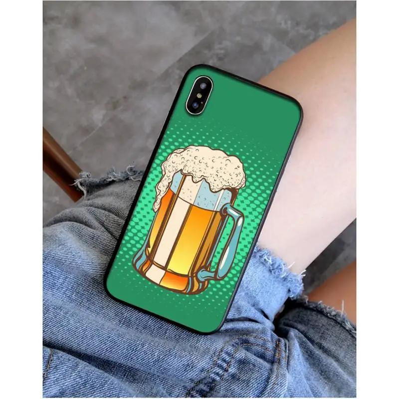 iPhone15 Pro mobile phone case Men's beer cup with foam mobile phone case is sent on behalf of others, painted and anti-drop.