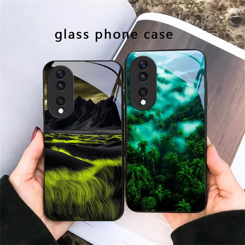 Wald Bach Muster Für Honor X5 Plus X30 X9c Smart X5b X9a X30 Max X50i 30 Pro 50 Pro 70 90 Smart 200 Lite Glas Handyhülle