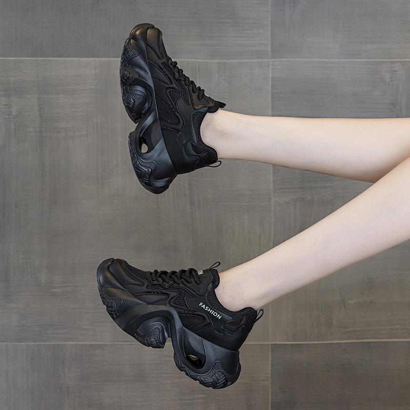 Thick-soled mesh dad shoes summer new thin ultra-light small casual sports shoes