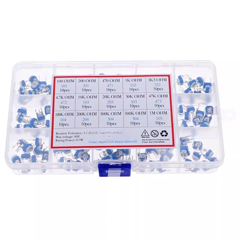 3296W Multi-Turn Trimmer Potentiometer Assortment Kit