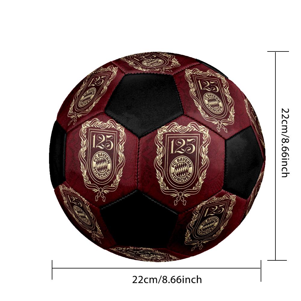 FC Bayern Munich Indoor Soccer Ball Colorful Machine Stitched PVC Size 5 Team Training Competition Ready Durable High-Bounce Cool Sports Gift