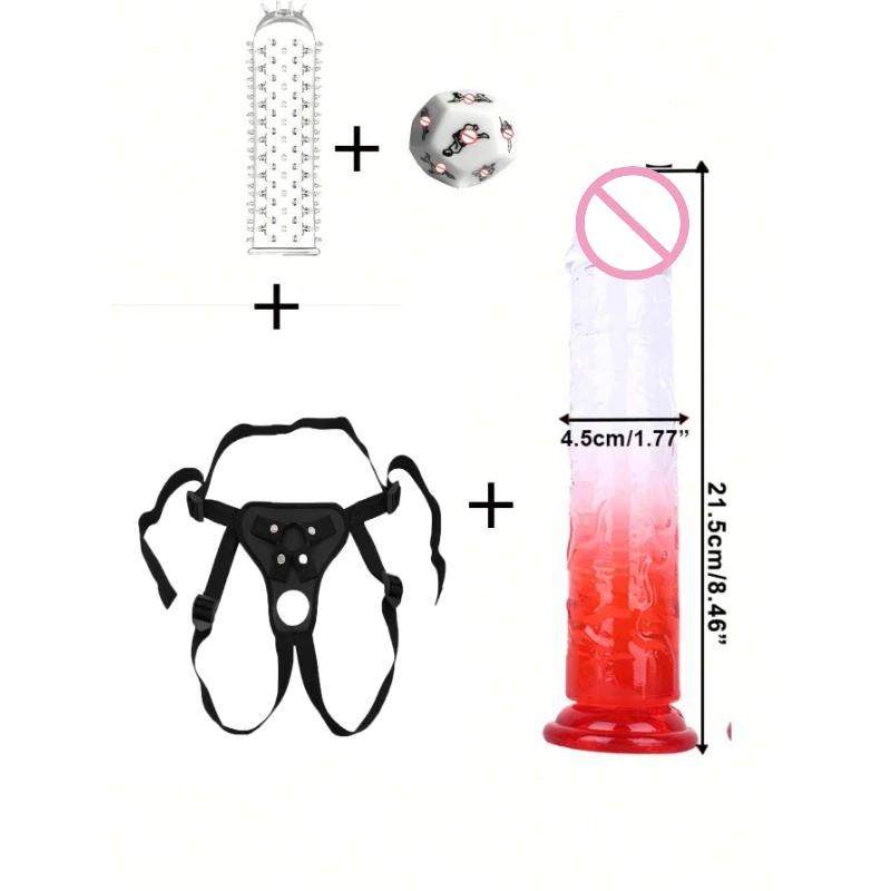 Strap On Penis Realistic Dildo Sex Toys For Woman Men Couples Penis Masturbator Erotic Cock G Spot Clitoris Anal Lesbian Gode 18