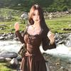 2025 Faux Two-Piece Lace Camisole Dress: Women's Autumn Waist-Cinched Pleated Bodycon Skirt
