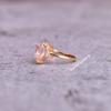 Dainty vintage inspired Rose Quartz Ring, Rose Quartz Wedding Gift, Rose Quartz Jewelry, January Raw Rose Quartz Ring, pink quartz ring