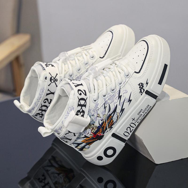 Boys board shoes 2025 autumn and winter 10 middle and older children's sports and leisure shoes 12 boys high-top street dance shoes 15 years old