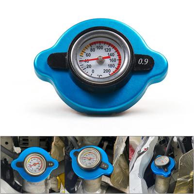 New Car ABS+ Stainless Steel Radiator Cap Tank Cover Water Temperature Gauge 0.9 Bar