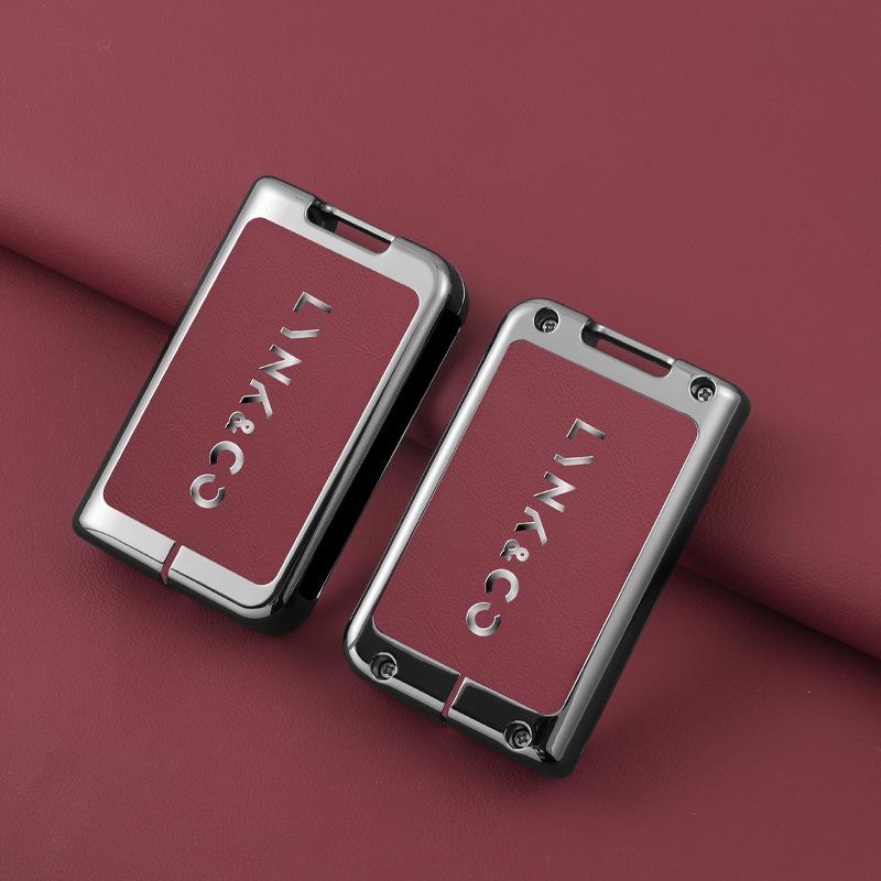 Lynk & Co 01 Car Key Case: Metal Shell, Anti-Lost Lock Bag, High-End Men’s Keychain Accessories