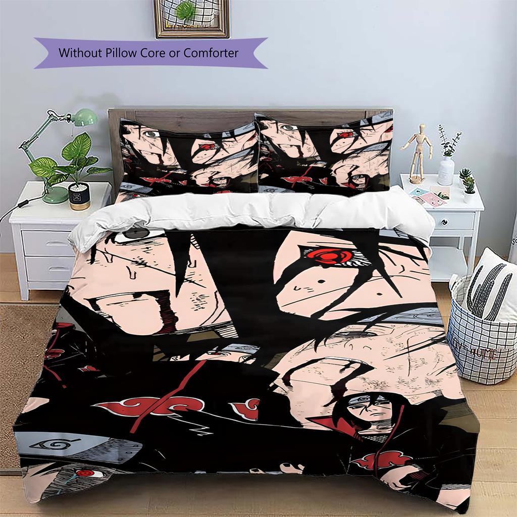 Cartoon Pattern Bedding Quilt Set Quilt Cover Pillowcase Home Decoration Birthday Gift (1 * Duvet Cover + 2 * Pillowcase, Without Core)