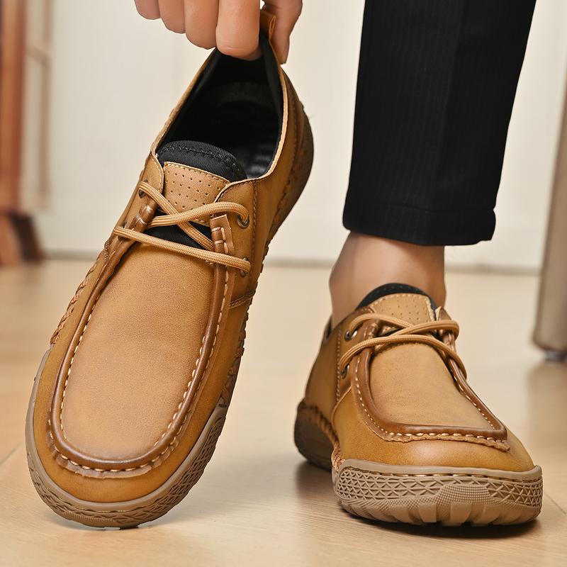 Fashion Four Season New Men's Comfortable Lace Up Fashionable Casual Shoes 2025 Outdoor Men's Spring Non Slip Soft Soled Hiking Shoes