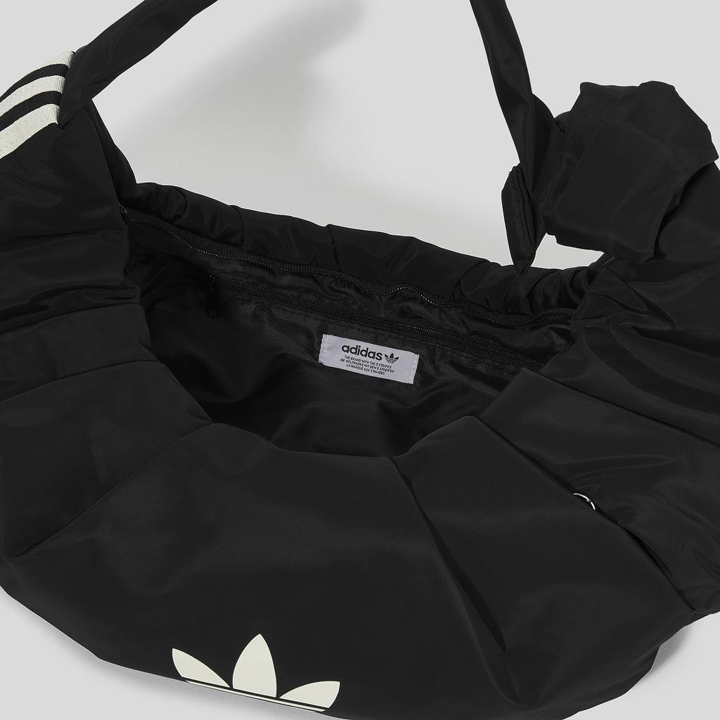 Adidas Originals Trefoil 8L Minimalist Casual Versatile Recycled Polyester Cloud Shoulder Bag Women Shoulder Bag Black KA9271