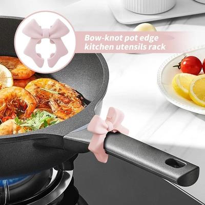 Heat-Resistant Material Silicone Spoon Holder Spoon Pan Holder Food Preparation