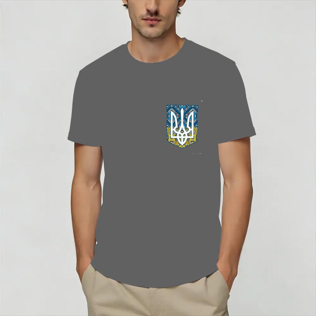 Unisex TShirts Ukraine Ukrainian Flag Fashion Cotton Tees Short Sleeve T Shirts Round Collar Clothes Graphic