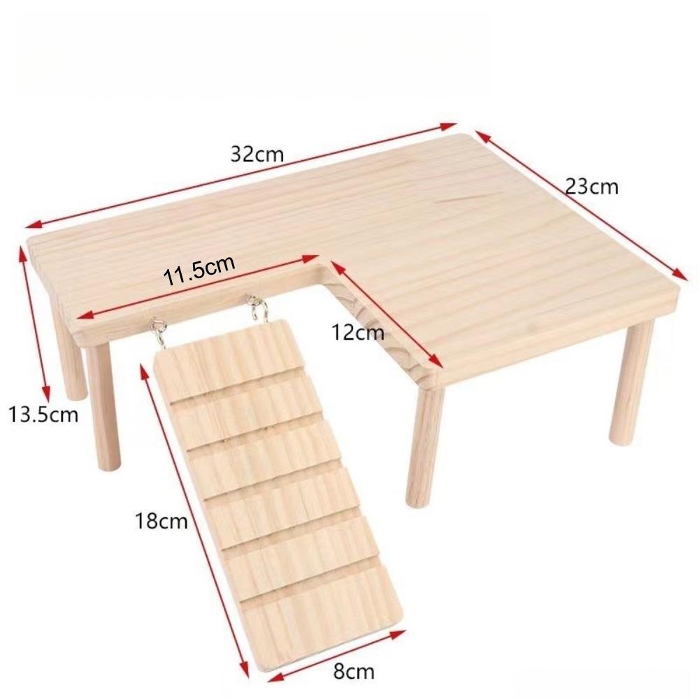 Hamster Jumping Board Easy to Install Pet Climbing Toy New Wooden Ladder Platform  for Small Pets