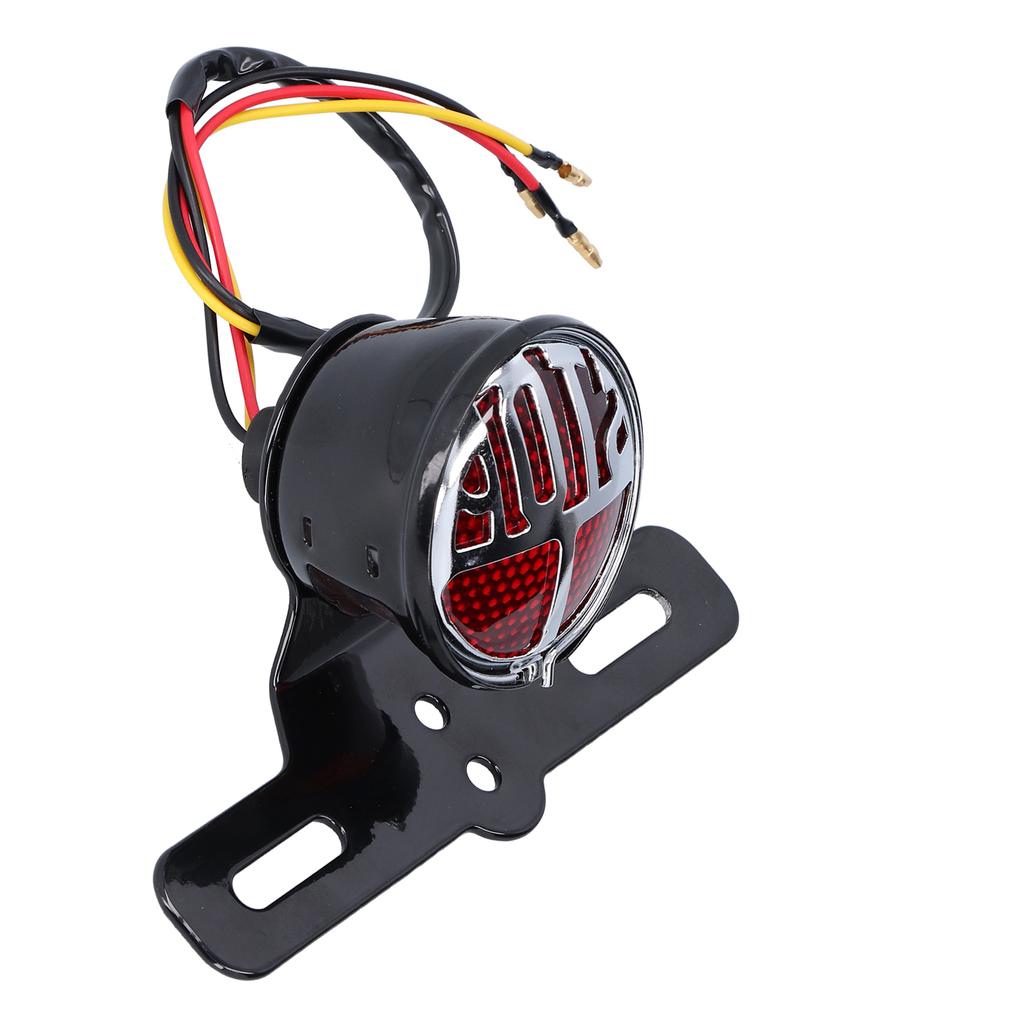 Motorcycle Taillights Brake Light Retro Style Modification Universal DC12V with License Plate
