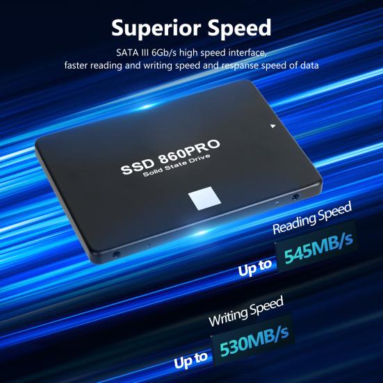 860 PRO SATA 3 2.5-inch SSD 64/128/256GB Speed Up To 545MB/s Read 530MB/s Write PC Computer Desktop Laptop Internal Solid State Drive Replacement