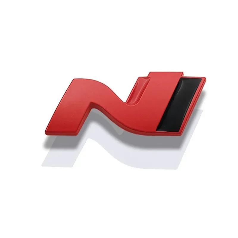Kovové 3D logo N LINE Zadní emblém nálepka na kufr auta Odznak na karoserii pro Hyundai Accent Sonata Kicks Reina vq1