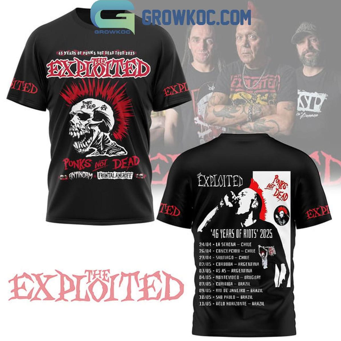 The Exploited 46 Years Of Riots 2026 The Schedule Of Greatness 3D T-Shirt XXXL
