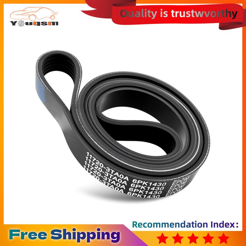 Alternator Fan Serpentine Belt Fit for Nissan Altima 2013-2018 Fit for Nissan Rogue 2014-2020 Replace# 11720-3TA0A