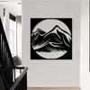 1pc Rust Resistant Mountain Metal Wall Art, Nature Lover Gift for New Year Christmas, Indoor Outdoor Garden Fence Living Room Decor