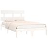 Solid Wood Bed White 180 X 200 Cm