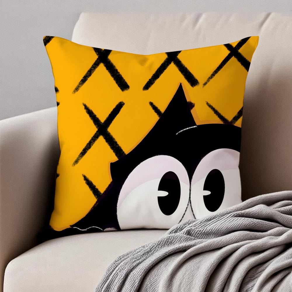 

Cute and classic animation FFelix the Cats Cushion Cover Pillowcase Antidustmite Invisible Zipper Short Plush Sofa Cushion 30X30cm