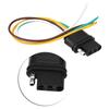 4 Pins Trailer Plug Wiring Connector Towing Light Plug Socket Kit TM8010