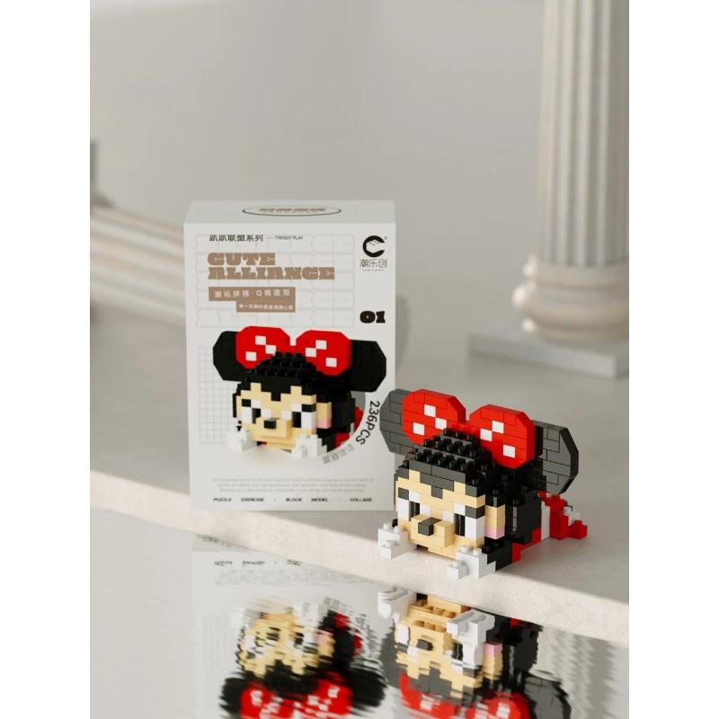 MINISO Cartoon Ornaments Micro Building Blocks Action Figures Nano Blocks Disney Sanrio Kids Toys Christmas Birthdays Gifs