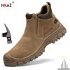 Spring And Autumn Annals Men Work Safety Shoes Indestructible Work Sneakers Protective Steel Toe Shoes Slip-resistant Shoes