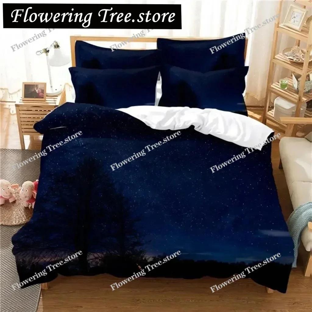Starry Night Bedding Set Duvet Cover Set 3d Bedding Digital Printing Bed Linen Queen Size Bedding Set Fashion Design