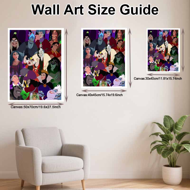 Disney Diamond Painting Kit Classic Villains Home Decor Craft Perfect Gift Idea Diamond Art