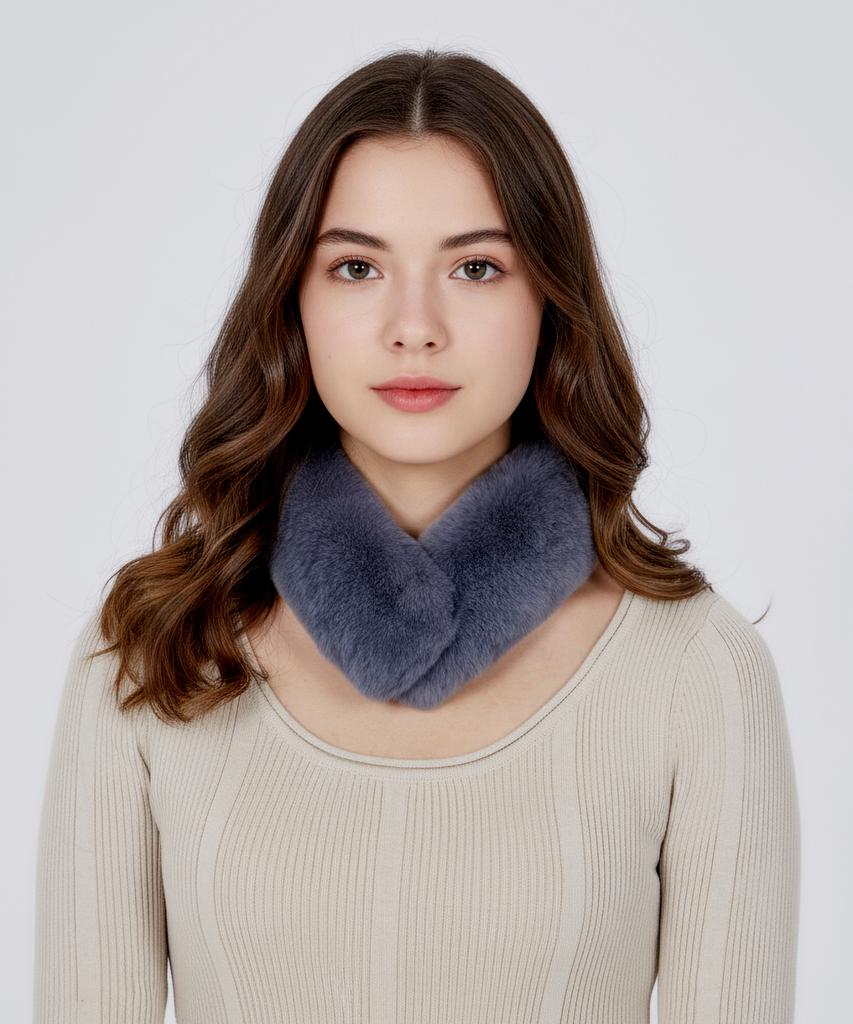 Maia Rabbit Fur Magnetic Scarf
