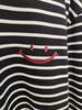 Striped Smiley Face Long Sleeve Round Neck Top - Autumn/Winter 2025 Collection