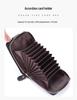 RFID Anti-Theft Cowhide Accordion Card & ID Holder with Zipper