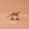 Brass Distressed Ski Cat Figurine Miniature Tea Pet Craft Desktop Small Ornament Animal Home Decor Accessories Children Gift