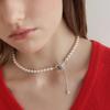 Cupid Heart Toggle Pearl Necklace NZ2132