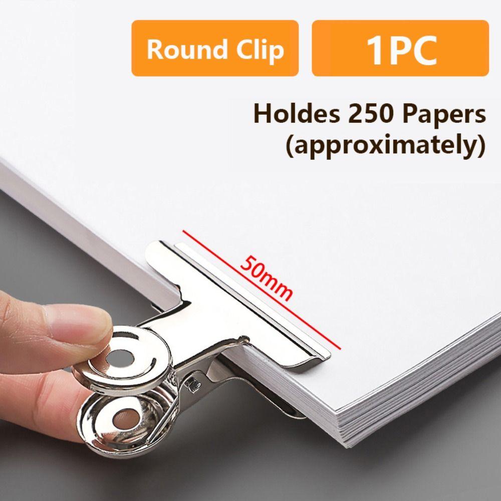 

Универсальная круглая клипса Металлическая канцелярская клипса Простая папка для билетов Студенты 50mm-Round