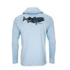Mens Long Sleeve Hooded Fishing Shirt UV Protection Quick Dry Ice Silk Feel Fly Casting Outfit