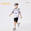 Balabala Boys' Summer Short Sleeve Two-Piece Set