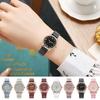 Women Watch Dual-color Round Dial Faux Leather Strap Elegant Ladies Girls Dress Quartz Wristwatch Fashion Jewelry Birthday Gift