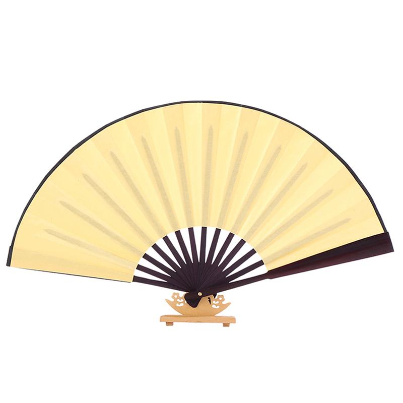 Chinese Style Hand Held Fan Blank Silk Cloth Folding Fan Party Wedding Decor