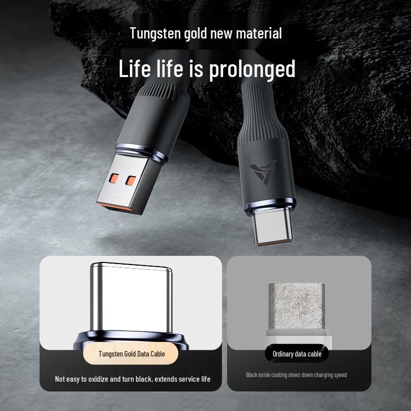 120W Braided USB-C Fast Charging Cable for Huawei Honor 6A